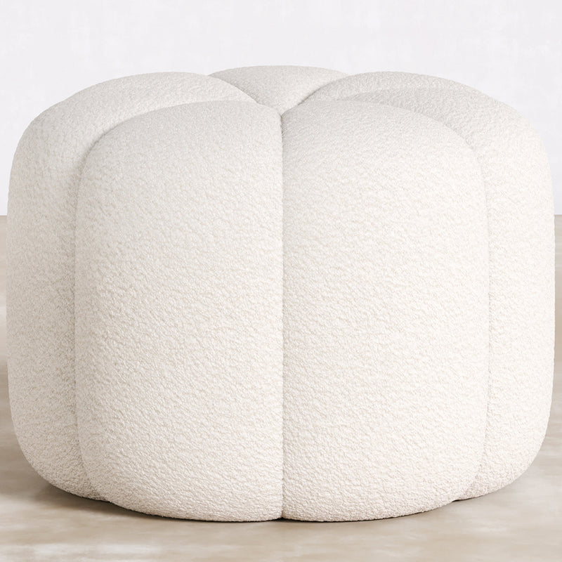 Pouf Round Bouclé Fabric - Harley