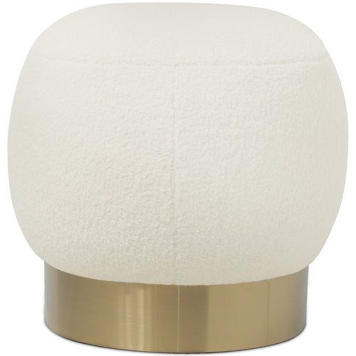 Pouf Bench Vanity – White Bouclé – Loui