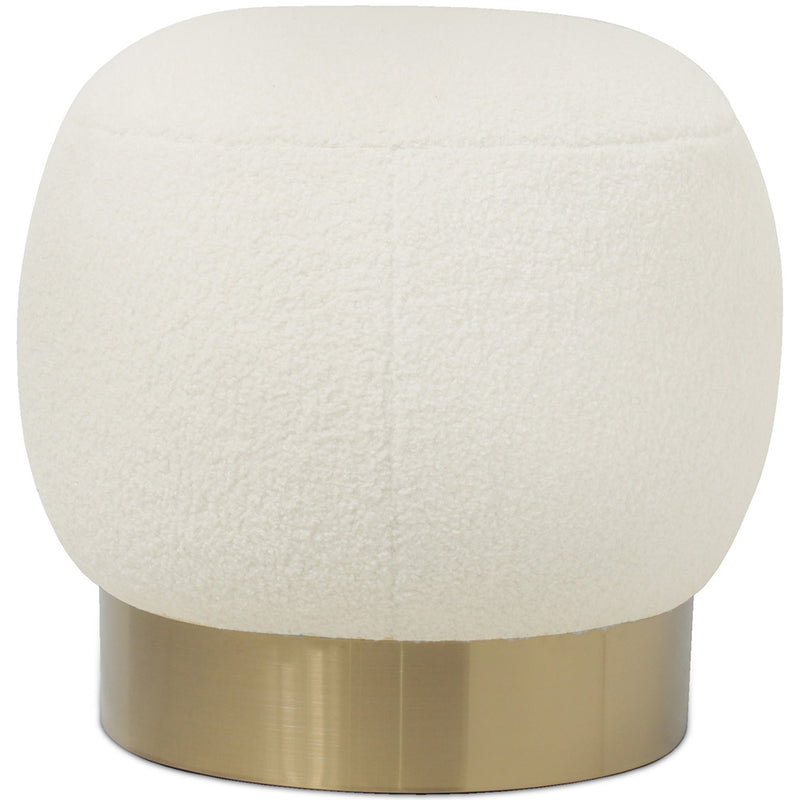 Pouf Bench Vanity – White Bouclé – Loui