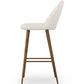 Stool Upholstered in Bouclé Fabric - Scandinavian Design - 76 cm - Evelyne