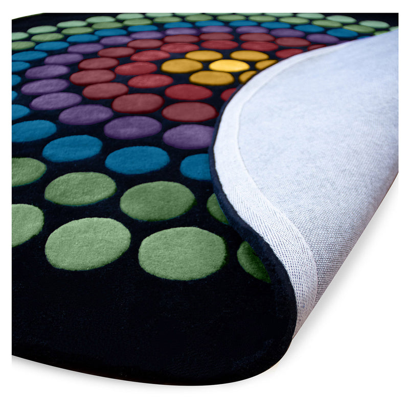 Round Rug Wool – Geometric Design – 104 cm – Yoler - gallery 3