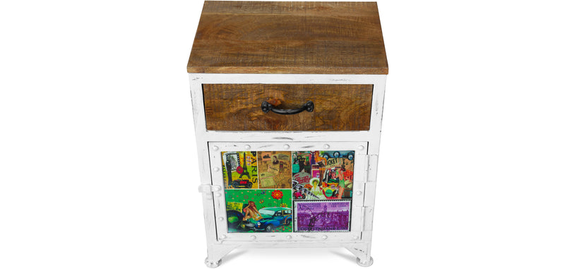 Table de nuit imprimée - Bois - Colin