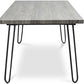 Table à manger rectangulaire - Style industriel - Bois et métal - 120cm - Hairpin