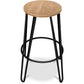 Sgabello da bar Hairpin 66cm - Legno chiaro e metallo