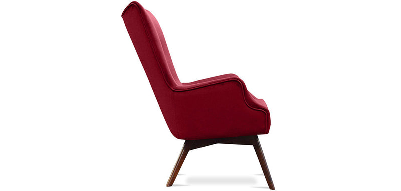 Sillón Jensen de estilo escandinavo - Terciopelo
