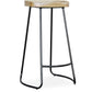 Barstol - Industriell design - Tre og metall - 76cm - Adriel