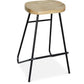 Barhocker - Industrielles Design - Holz und Metall - 75 cm - Inteus