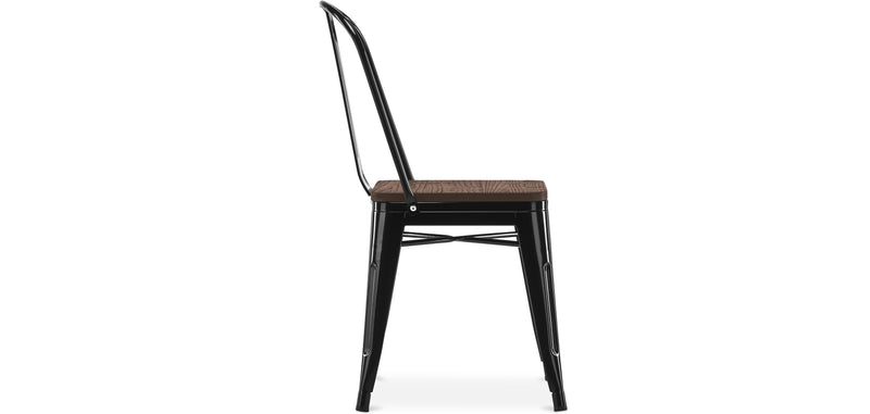 Esszimmerstuhl - Industrielles Design - Holz und Stahl - Stylix