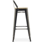 Barhocker mit Rückenlehne - Industriedesign - 76 cm - Stylix