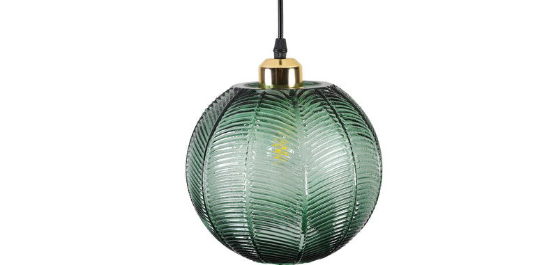 Lampe de plafond au design vintage - Suspension en forme de boule verte - Viola