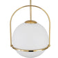 Lampa sufitowa z kulą ze szkła - Złota lampa wisząca - Anette