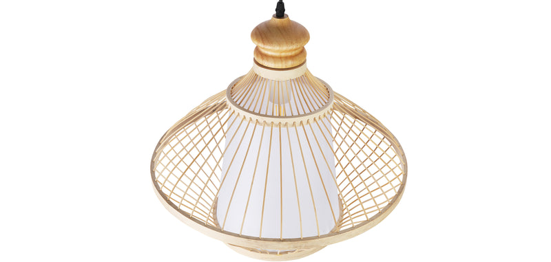 Lampe de plafond en bambou - Lampe suspendue stile Boho Bali - Amara