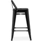Bar stool with industrial design backrest - 60cm - Stylix