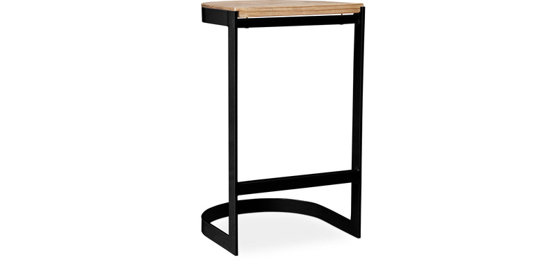 Industrieller Design-Hocker - Holz und Metall - 60cm - Lia