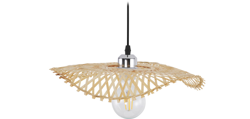 Lustre de plafond en bambou - Suspension de style Boho Bali - Noila