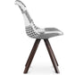 Chaise de salle à manger - Tapissée en Patchwork - Noir et Blanc - Denisse