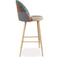 Upholstered Patchwork Stool - Scandinavian Style - Evelyne