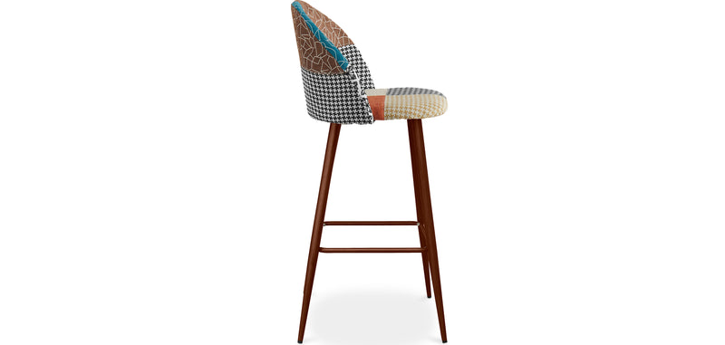 Tabouret Rembourré en Patchwork - Style Scandinave - Patty