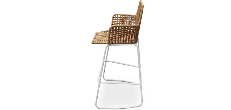 Bar Stool Design Boho Bali Rattan Synthetic 75cm - Tale - gallery 5