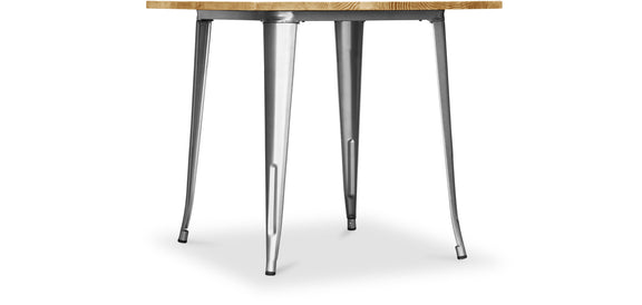 Square Industrial Dining Table - Wood and Metal - Stylix - gallery 4