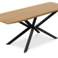 Table de salle à manger rectangulaire - Industrielle Bois et métal - Danr