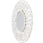 Wall Mirror - White Boho Bali Round Design (60 cm) - Lenai - gallery 3