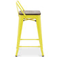 Bar stool - Industrial design - Wood and steel - 60cm - New edition - Stylix