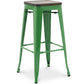 Bar stool - Industrial design - Wood and steel - 76 cm - New Edition - Stylix