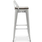 Taburete de Bar - Diseño Industrial - Madera y Acero - 76cm - Stylix