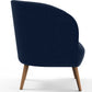 Fotel designerski - Obity aksamitem - Krenda