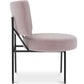 Fauteuil tapissé en velours - Jerna