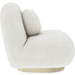 Bouclé fabric upholstered armchair - Larry - gallery 9