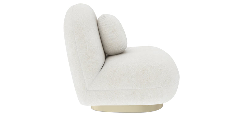 Bouclé fabric upholstered armchair - Larry - gallery 9