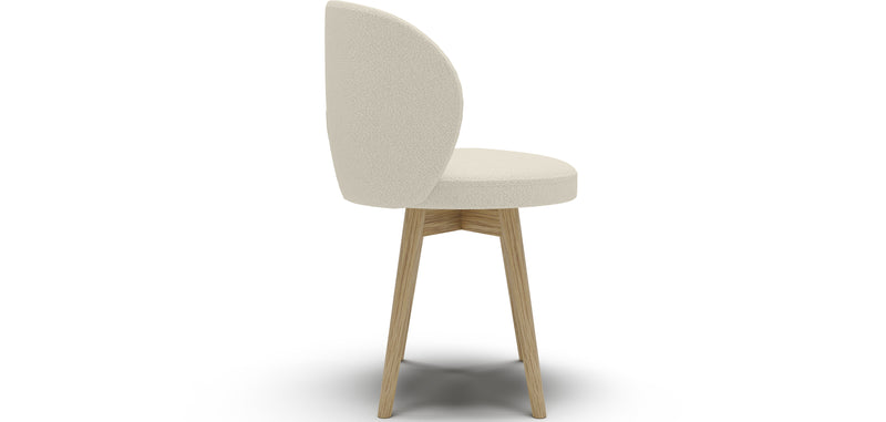 Fauteuil En Bouclette Fausse Fourrure Tapissée - Boucles Blanches - Yuna