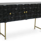 Console en Bois - Buffet Stile Vintage - Noir - Huisu