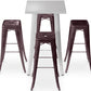 Pack Tabouret Table & 4 Tabourets de Bar Design Industriel - Métal - Nouvelle Edition - Bistrot Stylix