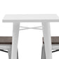 Pack Tabouret de Table Blanc et Pack 2 Tabourets de Bar avec dossier - Design Industriel - Nouvelle Edition - Bistrot Stylix