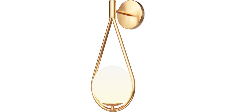 Gold Wall Lamp - Globe - Tear