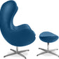 Fauteuil Design Oeuf avec Repose-Pieds - Revêtement en Similicuir - Brave
