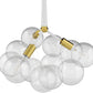 Candeeiro suspenso, lustre globo de design moderno, 9 globos de vidro - Glaub