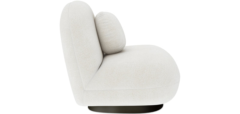 Armchair Upholstered in Boucle Fabric - Larry - gallery 7