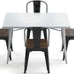 Pack Table à manger et 4 chaises à manger Design industriel - Nouvelle édition- Bistrot Stylix