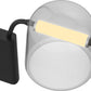 Wall lamp in modern design, smoked glass - Bim