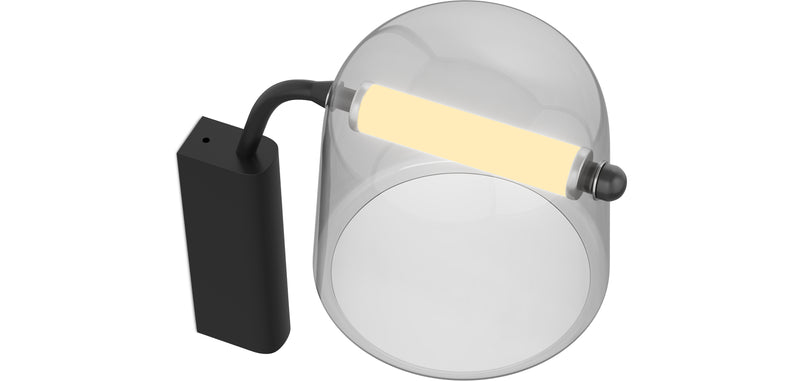 Wall lamp in modern design, smoked glass - Bim