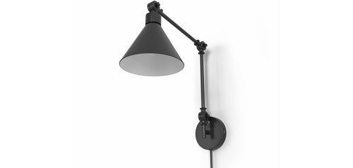 Applique Murale - Lampe de Lecture Réglable - Noir
