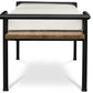Banc design avec coussins - Bois - 3 places - Lum