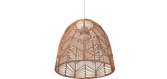 Hanging Lamp Boho Bali Style Natural Rattan -  Bu - gallery 5