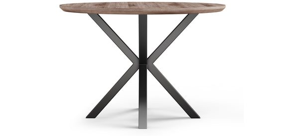 Round Dining Table - Industrial - Wood and Metal - Bayron - gallery 6
