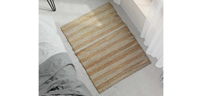 Tapis rectangulaire en jute - Boho Bali - 120x150 CM - Ghana