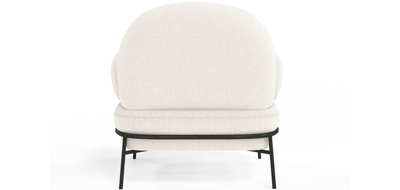 Fauteuil de Designer - Revêtu de Tissu Bouclé - Alia